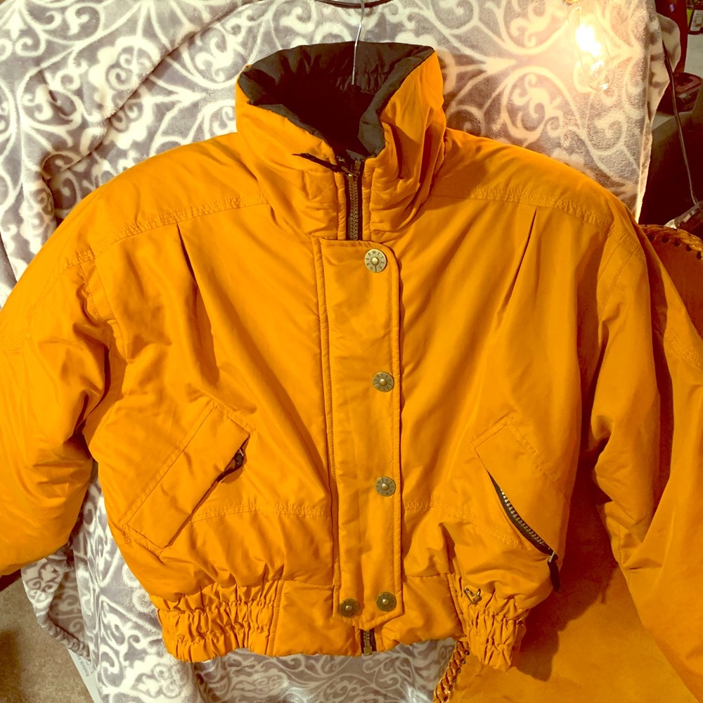 Vintage Obermeyer orange winter ski coat